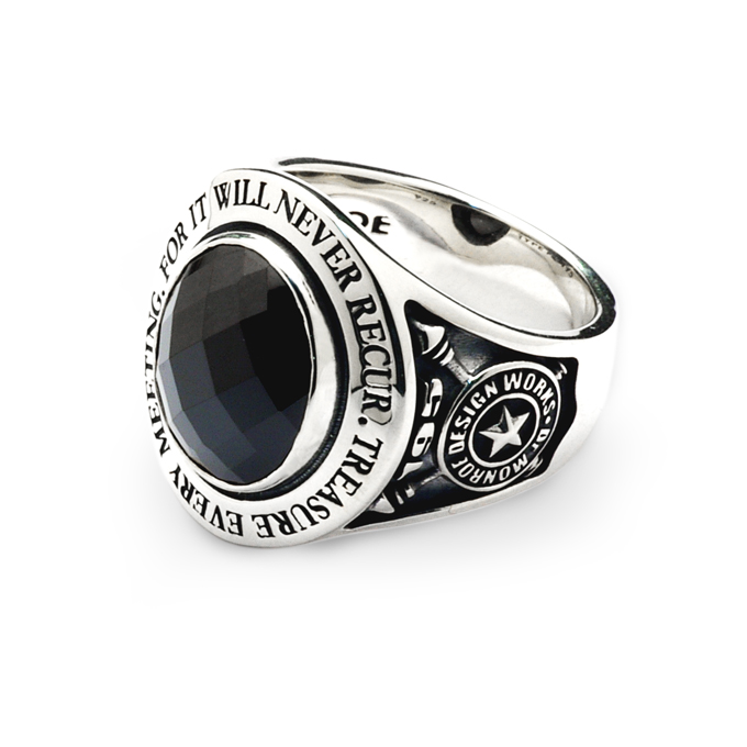 Dr MONROE Silver925 Mens Quote Ring FC-195-SV | Dr MONROE GLOBAL STORE
