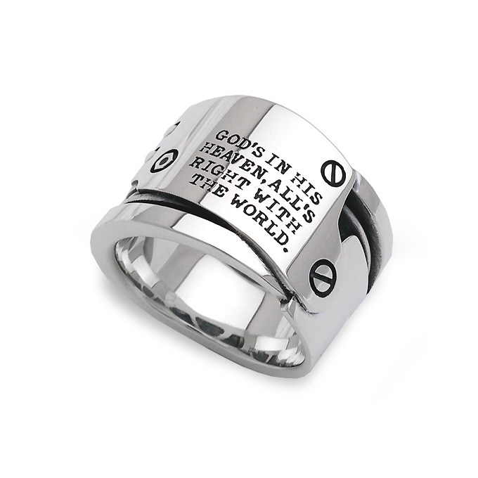 Dr MONROE Silver925 Mens Quote Ring FC-255-SV | Dr MONROE GLOBAL STORE