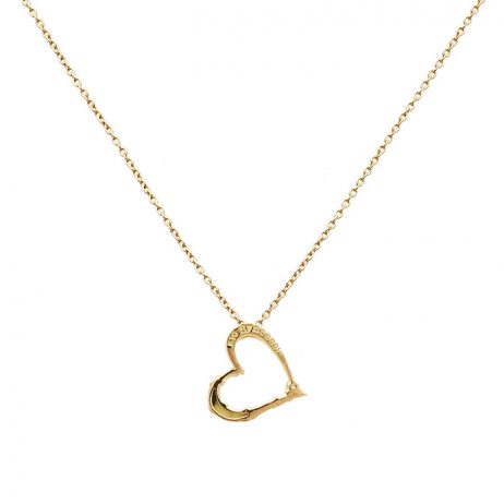 Sync Note by Dr MONROE K10 Antique Style Pink Gold Open Heart Necklace ...